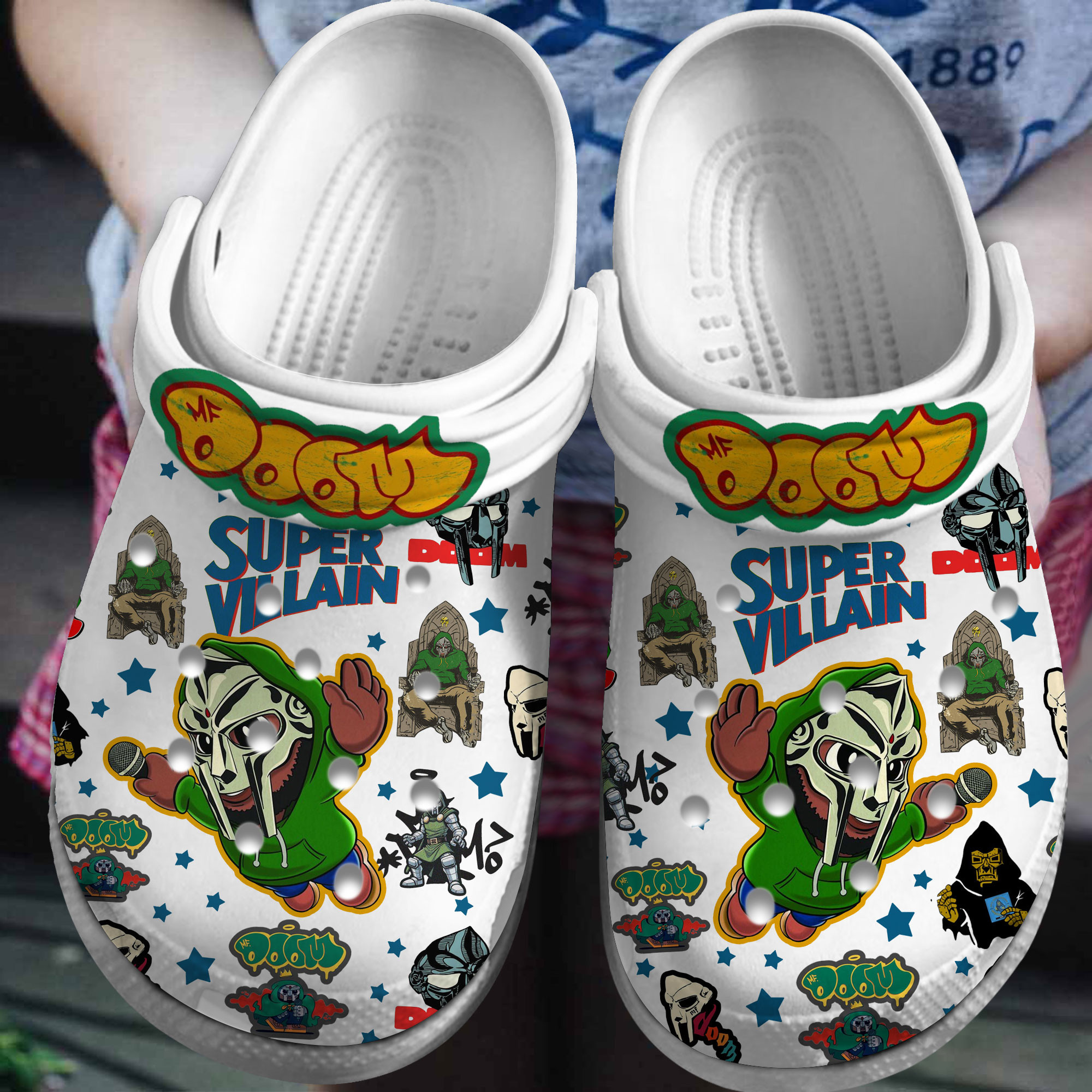MF Doom Music Crocs Crocband Clogs Shoes Comfortable For Men Women and Kids