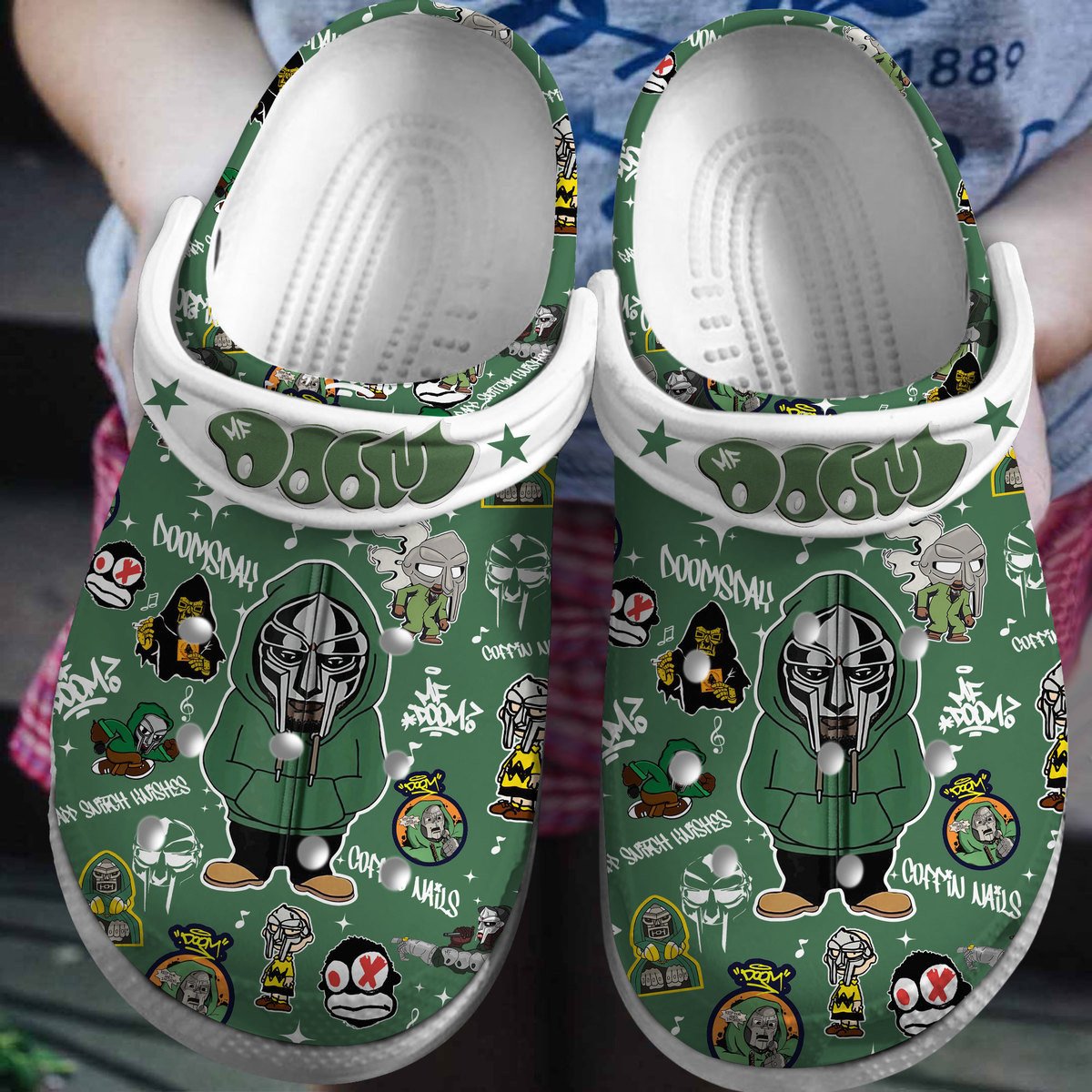 MF DOOM Music Crocs Crocband Clogs Shoes Comfortable For Men Women and Kids