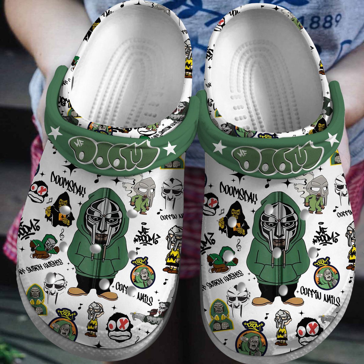 MF DOOM Rapper Music Crocs Crocband Clogs Shoes Comfortable For Men Women and Kids