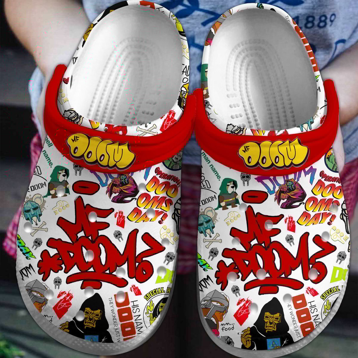MF DOOM Rapper Music Crocs Crocband Clogs Shoes Comfortable For Men Women and Kids