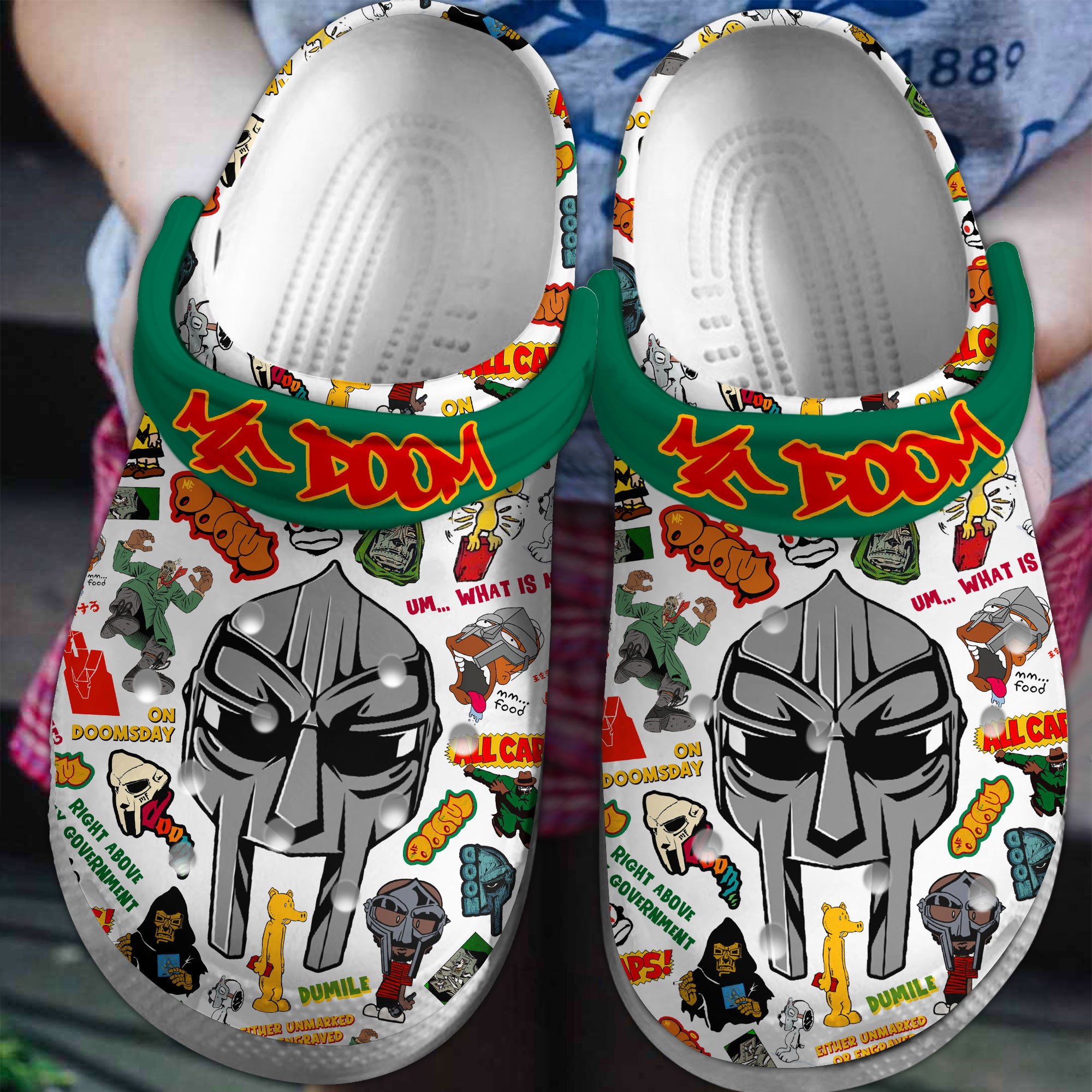 MF DOOM Rapper Music Crocs Crocband Clogs Shoes Comfortable For Men Women and Kids