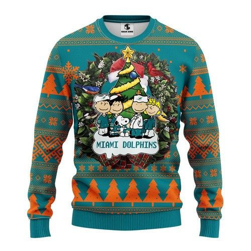 Miami Dolphins Christmas For Fans Ugly Christmas Sweater Adult 3D Funny Matching for family
