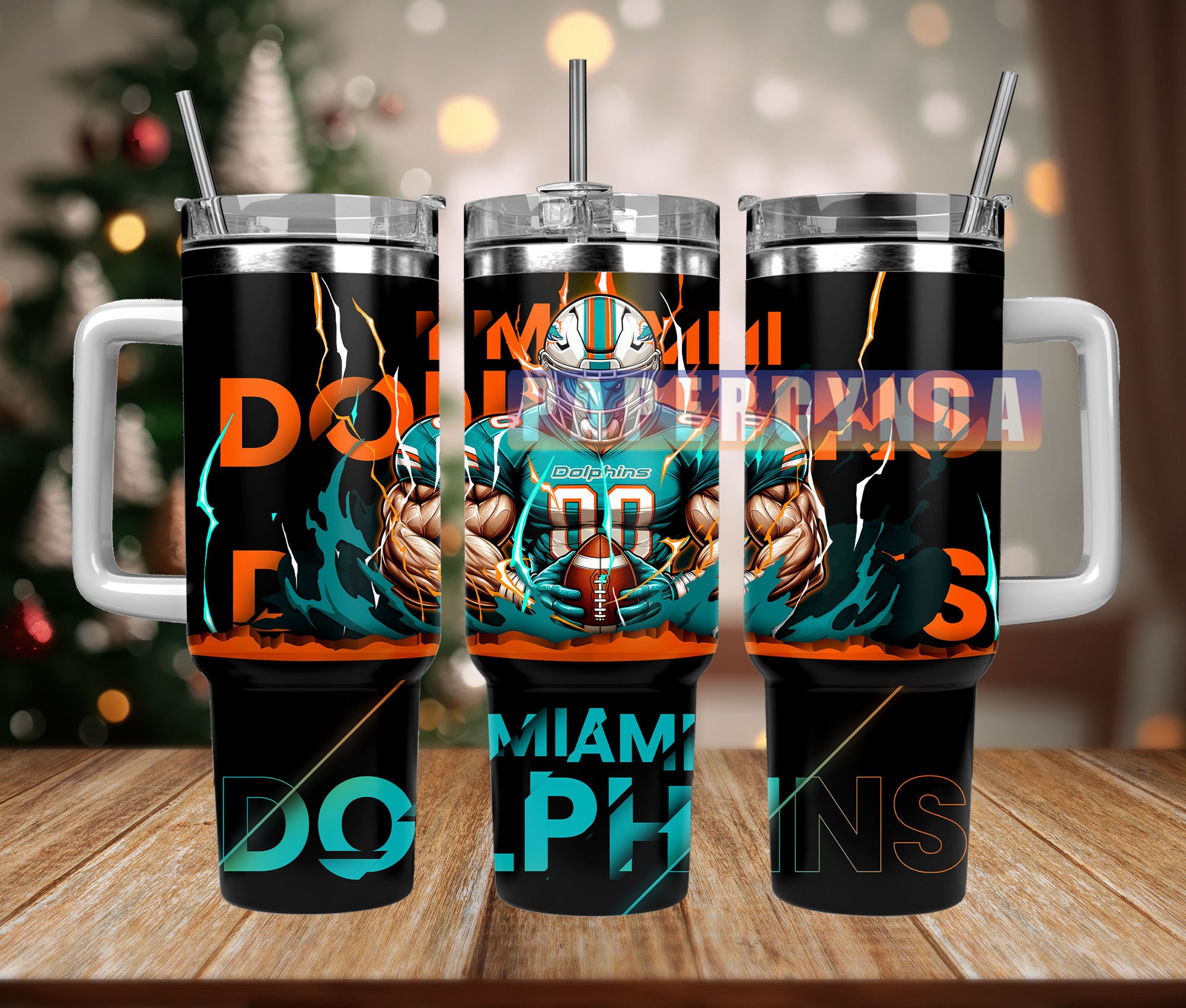 Miami Dolphins Custom Stanley Cup 40 oz 30 oz Tumbler With HandleTVC2301832