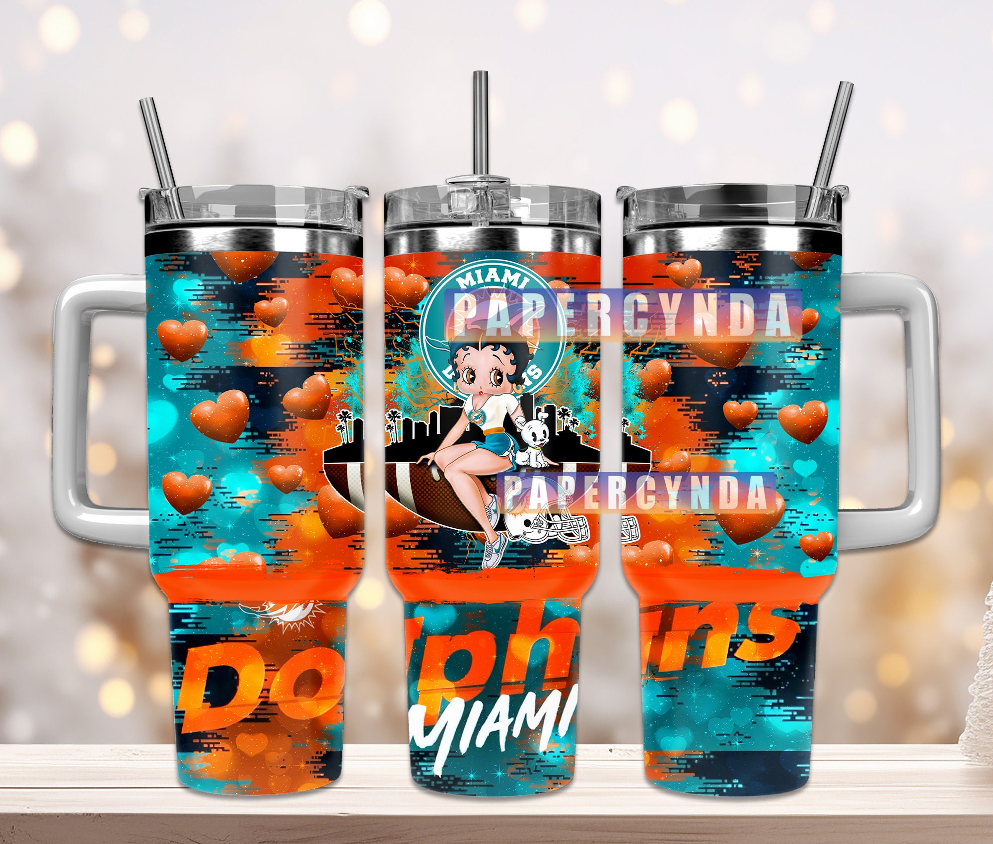 Miami Dolphins Custom Stanley Cup 40 oz 30 oz Tumbler With HandleTVC2301842
