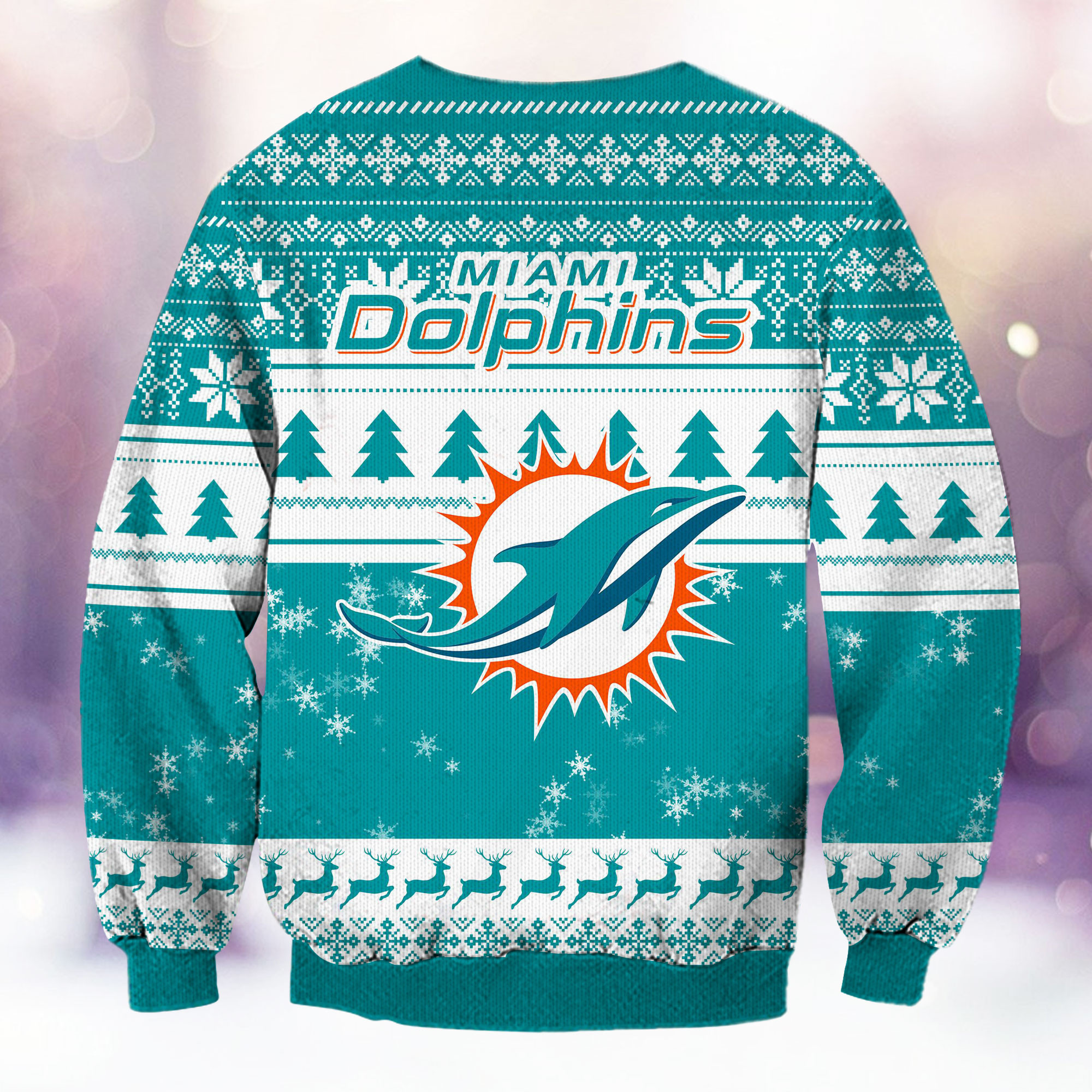 Miami Dolphins Grinch Ugly Christmas Sweater Adult 3D Funny Matching for family - Image 3