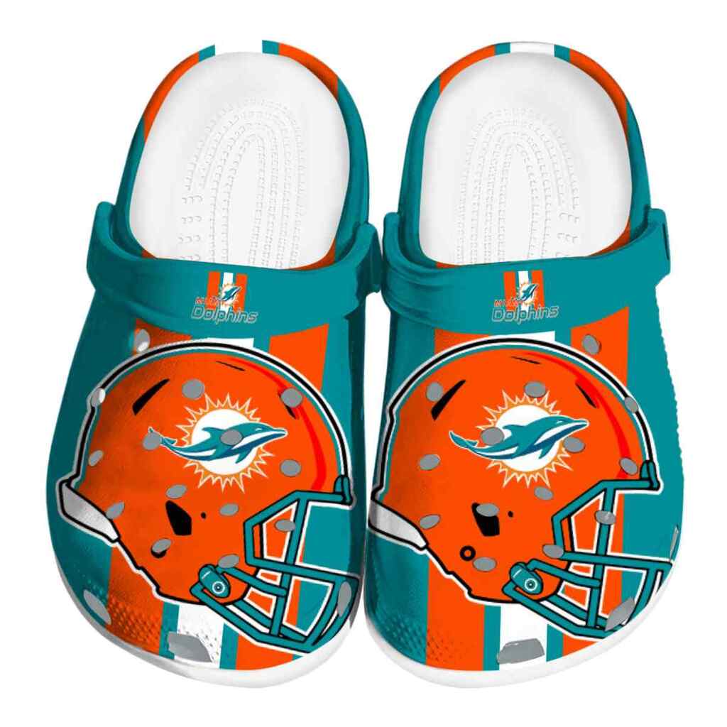 Miami Dolphins Helmet Stripes ClogTVC1801138