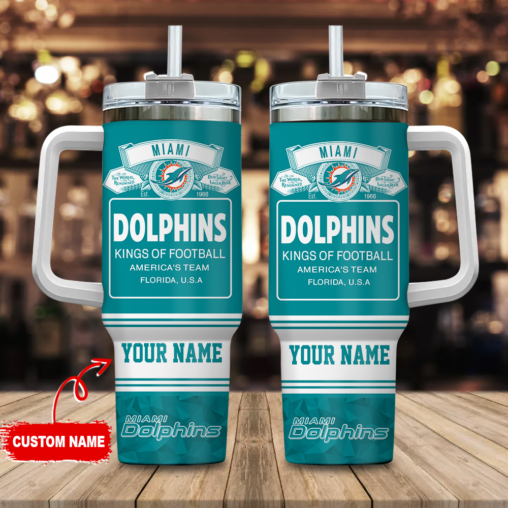 Miami Dolphins NFL Bud Light Custom Stanley Cup 40 oz 30 oz Tumbler With HandleTVC2301109
