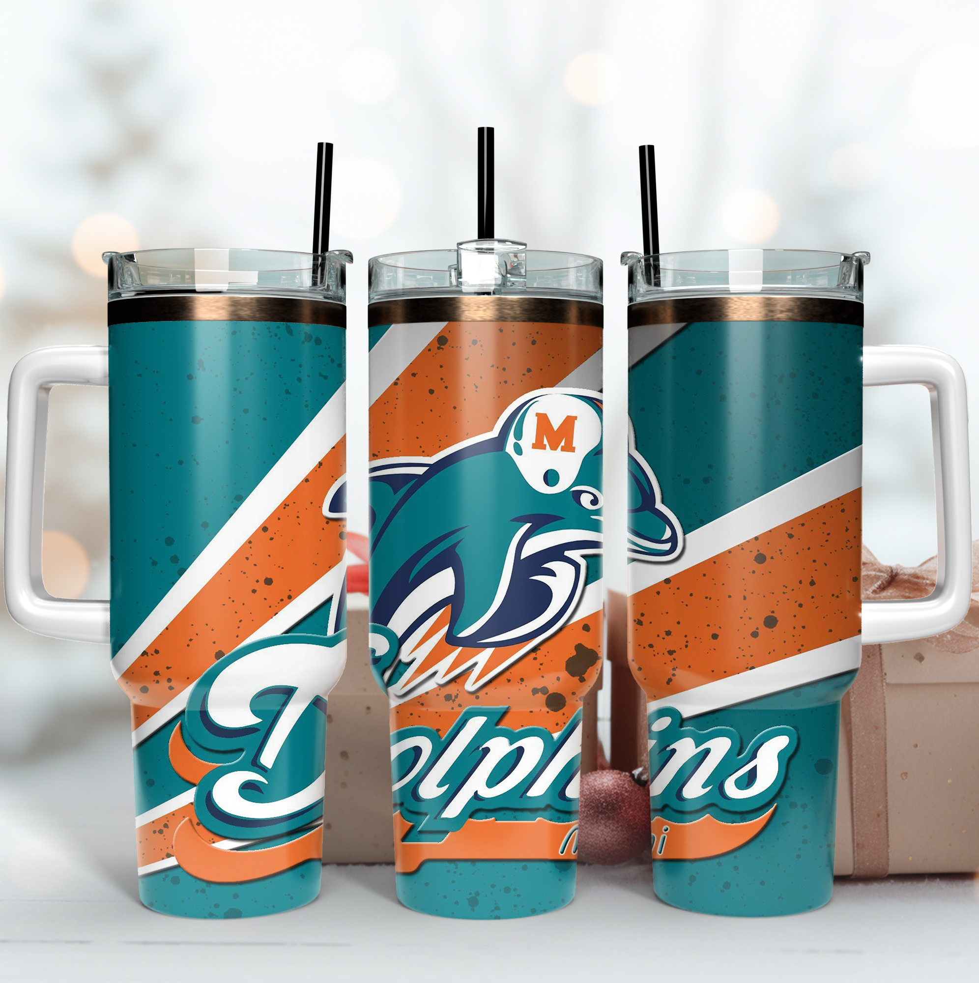 Miami Dolphins NFL Custom Stanley Cup 40 oz 30 oz Tumbler With HandleTVC2301167
