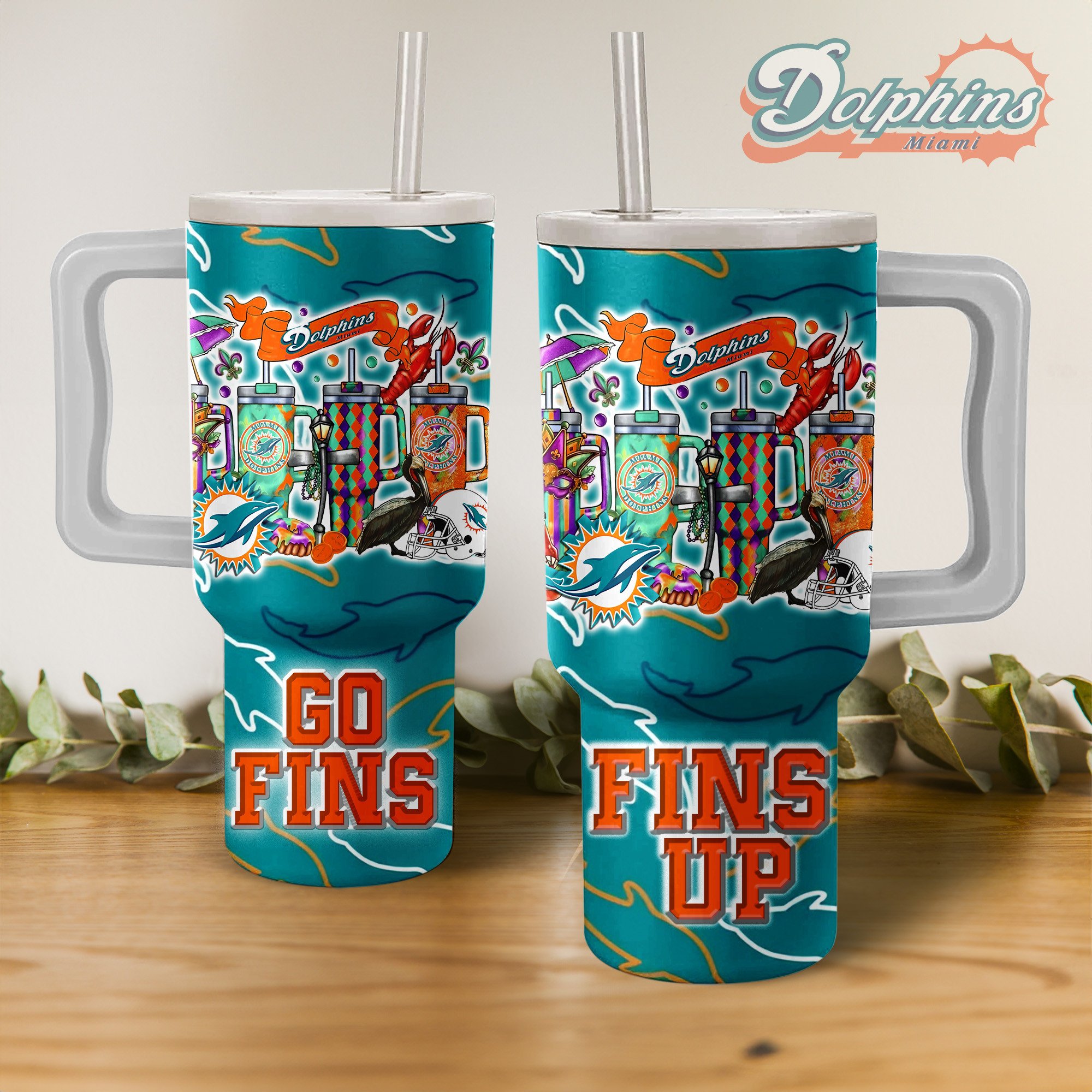 Miami Dolphins NFL Custom Stanley Cup 40 oz 30 oz Tumbler With HandleTVC2301273