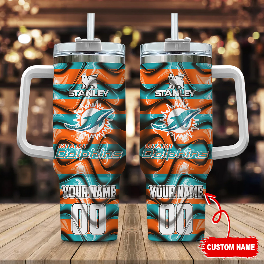 Miami Dolphins NFL Custom Stanley Cup 40 oz 30 oz Tumbler With HandleTVC230171