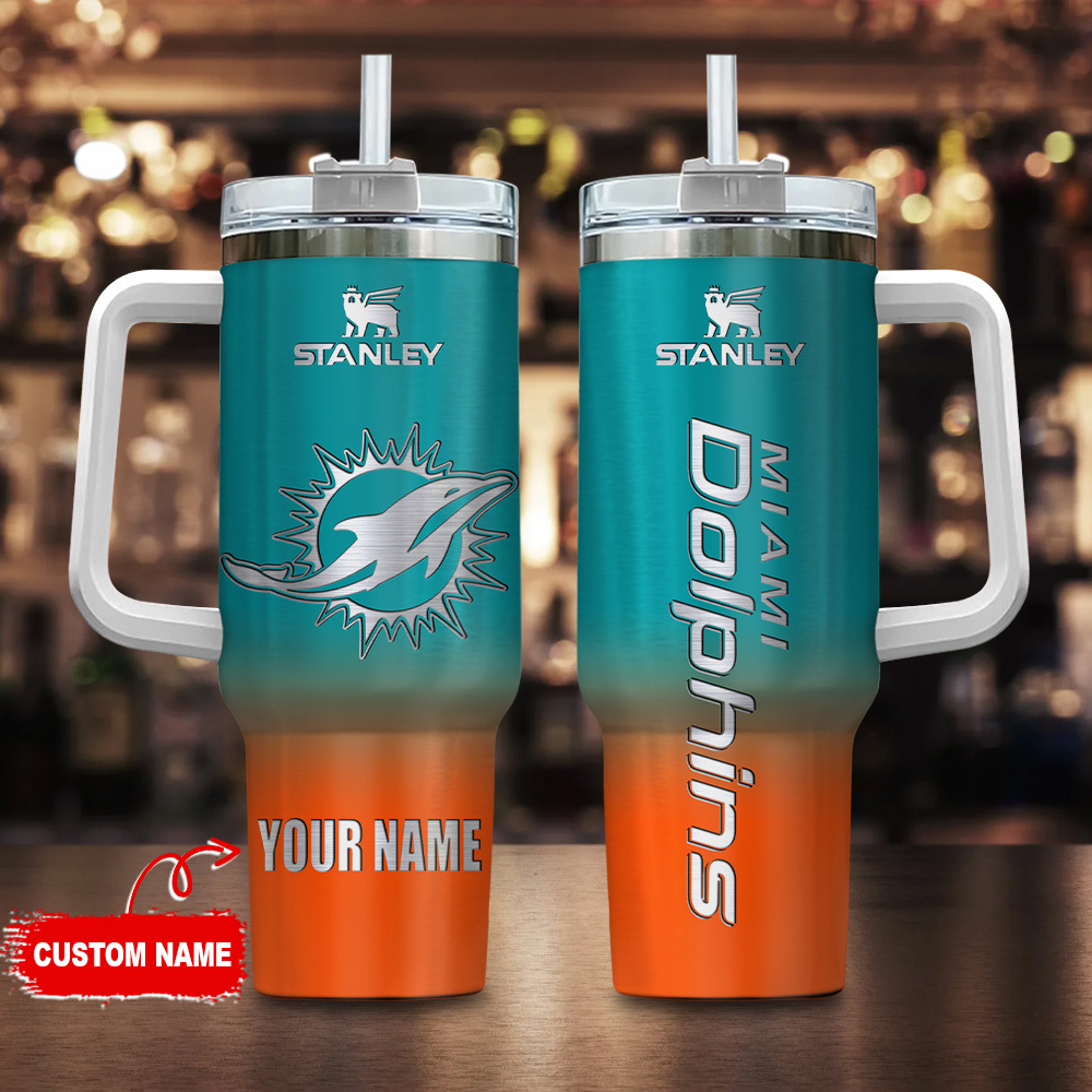 Miami Dolphins NFL Custom Stanley Cup 40 oz 30 oz Tumbler With HandleTVC230180