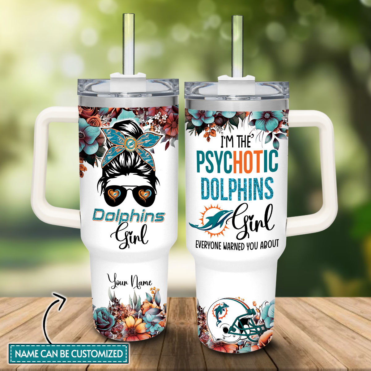 Miami Dolphins NFL Custom Stanley Cup 40 oz 30 oz Tumbler With HandleTVC2301811