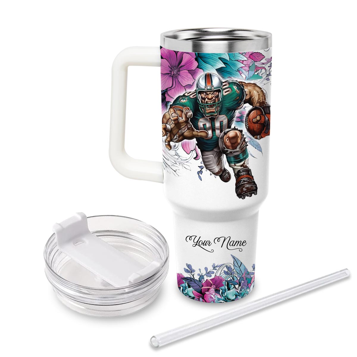 Miami Dolphins NFL Custom Stanley Cup 40 oz 30 oz Tumbler With HandleTVC2301814 - Image 2