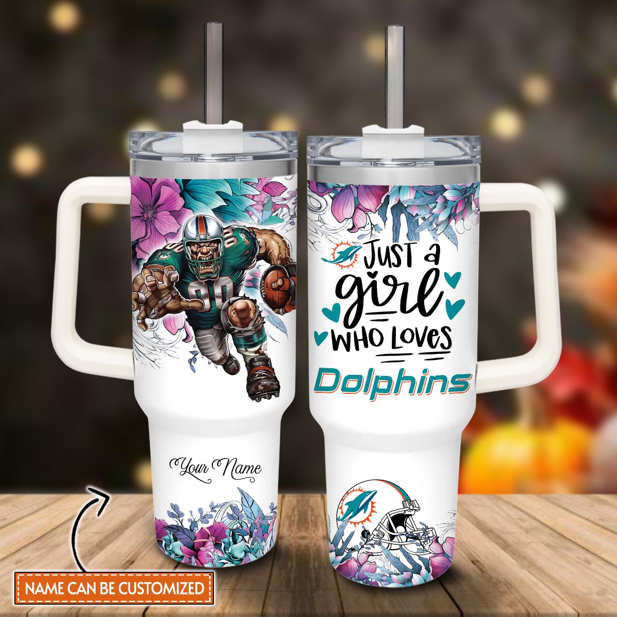 Miami Dolphins NFL Custom Stanley Cup 40 oz 30 oz Tumbler With HandleTVC2301814