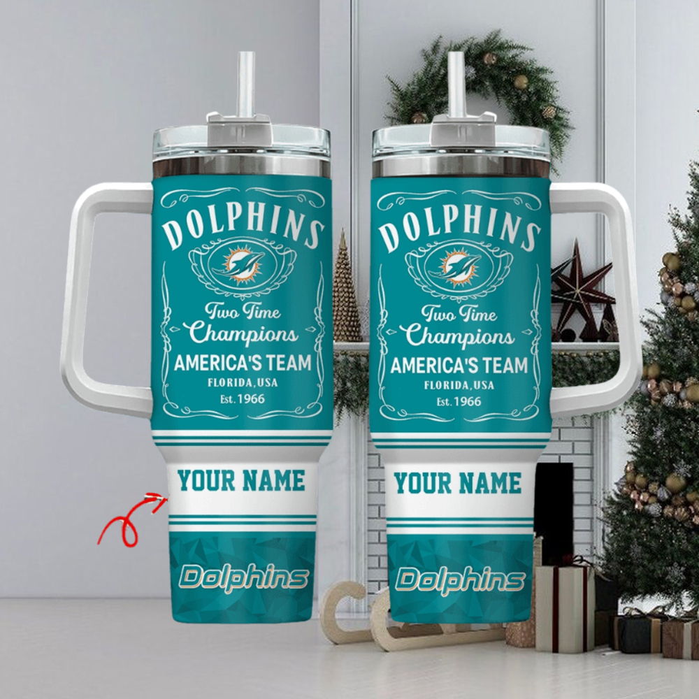 Miami Dolphins NFL Custom Stanley Cup 40 oz 30 oz Tumbler With HandleTVC2301969 - Image 2