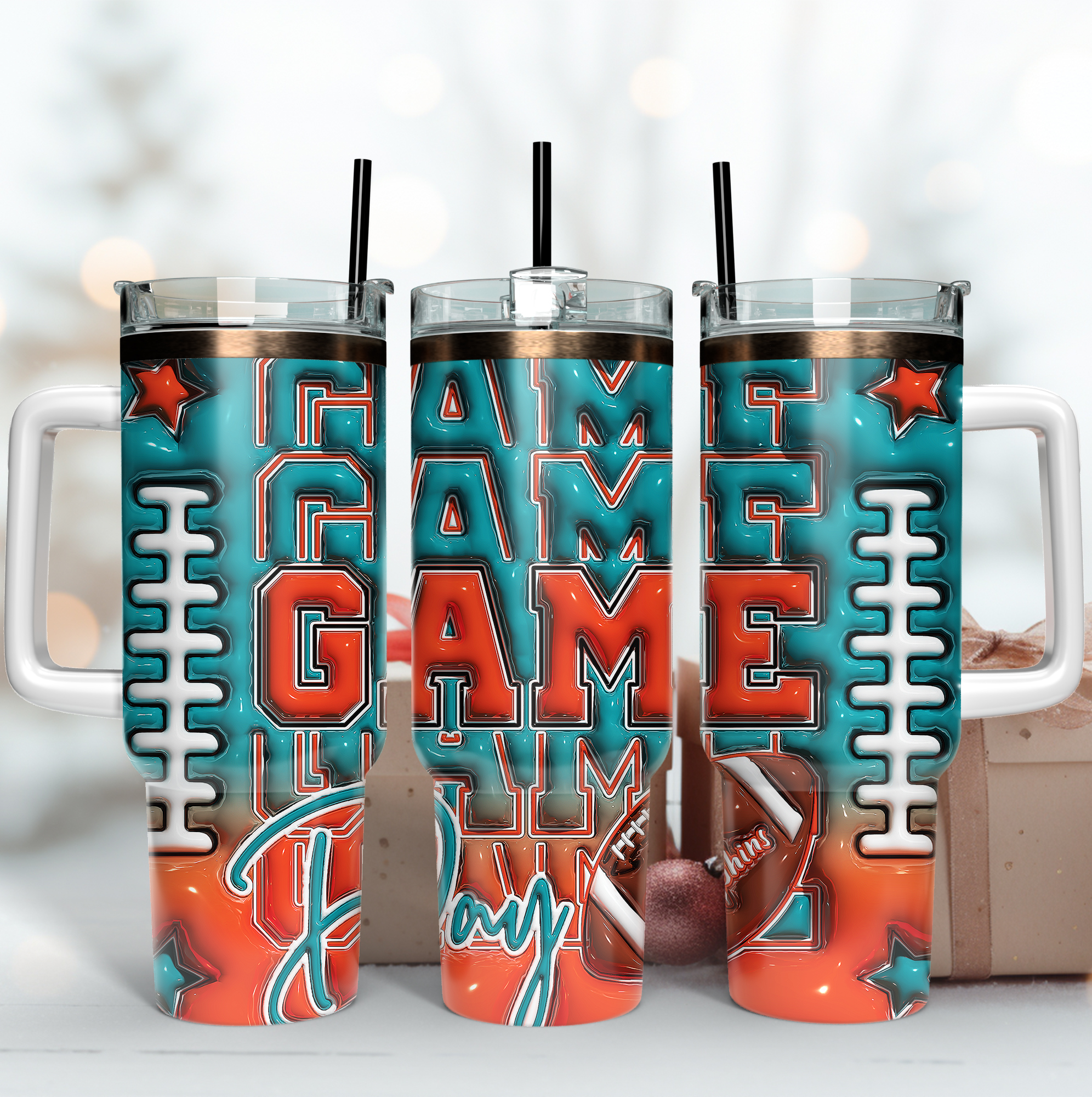 Miami Dolphins NFL Game Day Custom Stanley Cup 40 oz 30 oz Tumbler With HandleTVC2301166