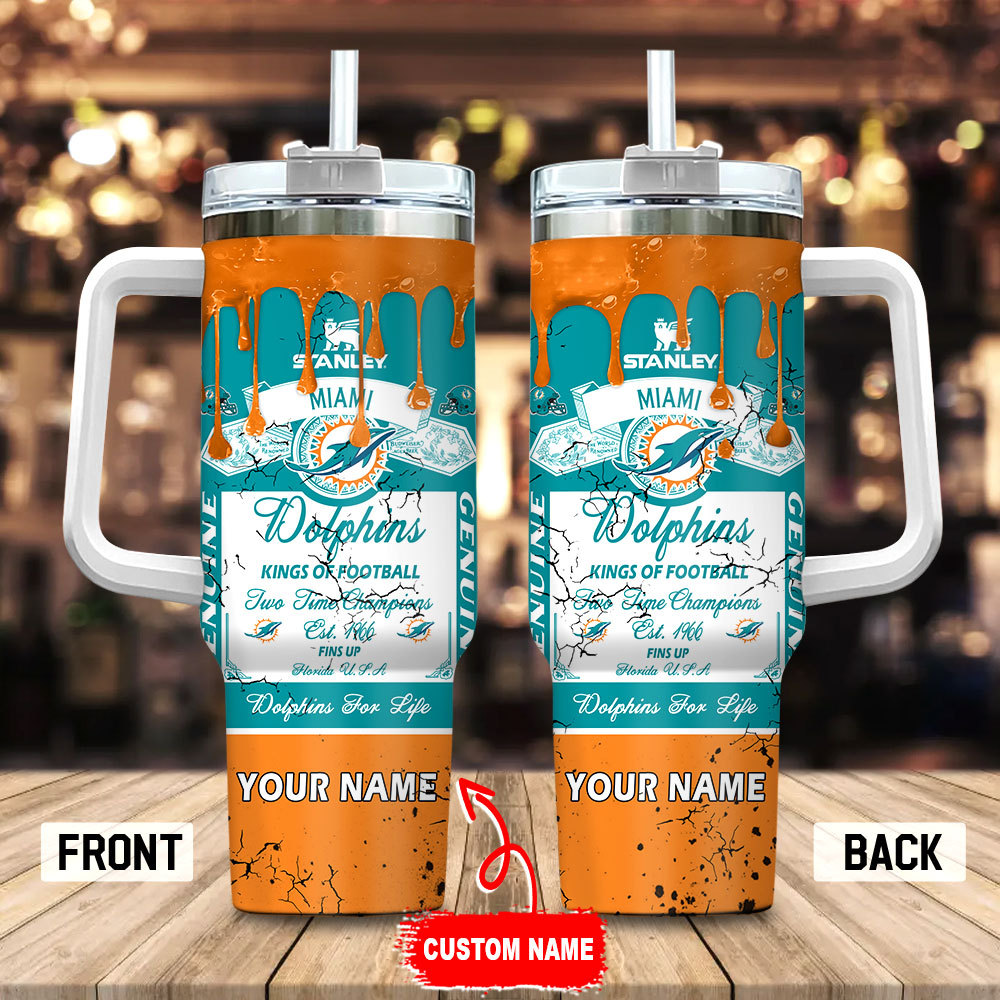 Miami Dolphins NFL Kings Of Football Custom Stanley Cup 40 oz 30 oz Tumbler With HandleTVC230155
