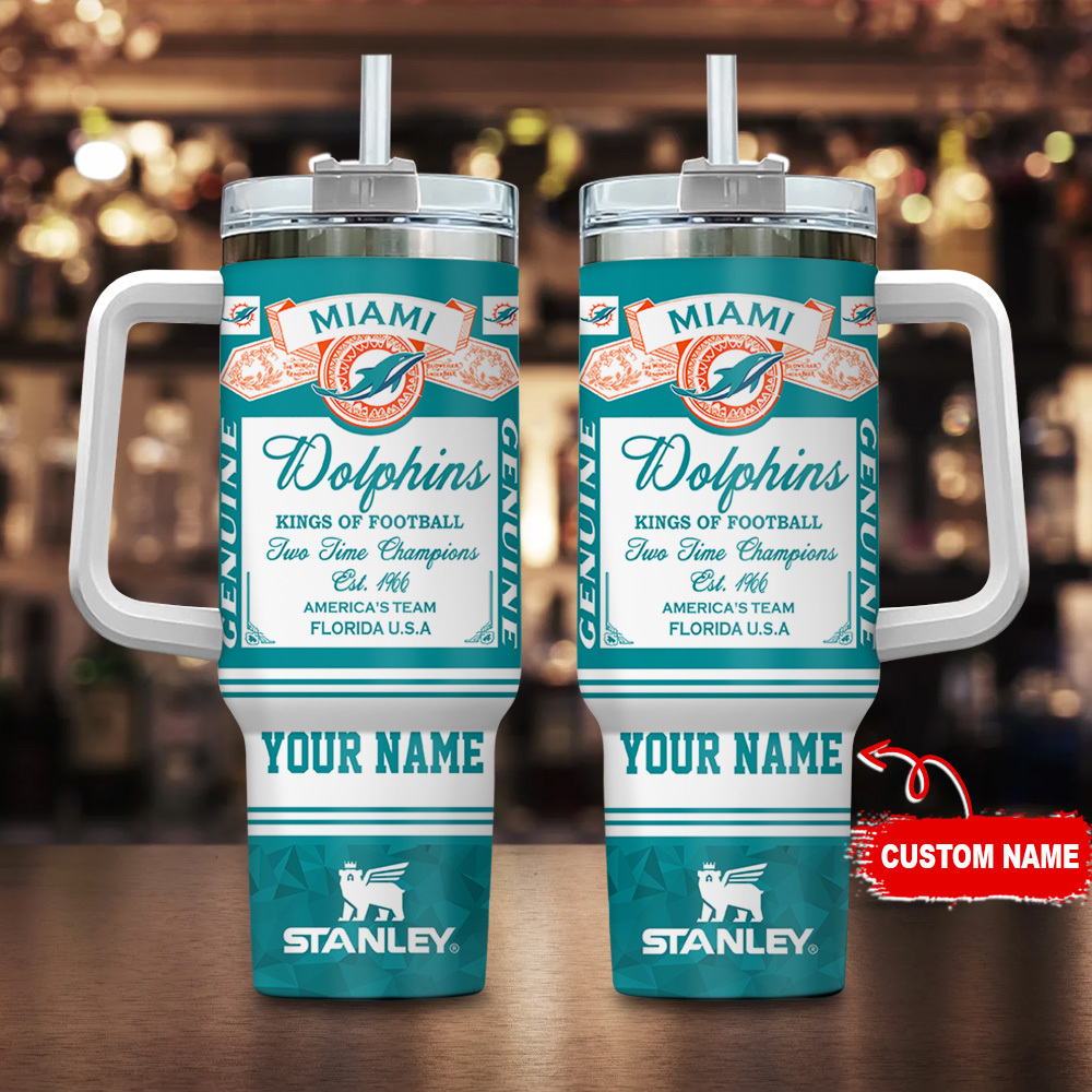 Miami Dolphins NFL Kings Of Football Custom Stanley Cup 40 oz 30 oz Tumbler With HandleTVC230183
