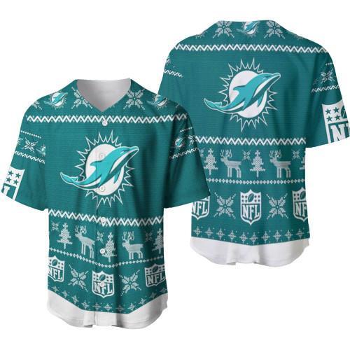 Miami Dolphins NLF Ugly Sweatshirt Christmas D Baseball Jersey