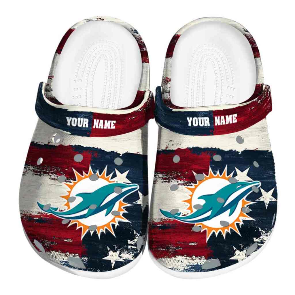 Miami Dolphins Patriotic Stripes ClogTVC1801962