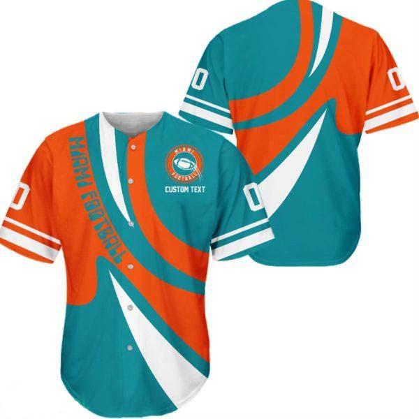 Miami Football Uniform 3D Baseball Jersey Shirt For Fans Personalized And Number
