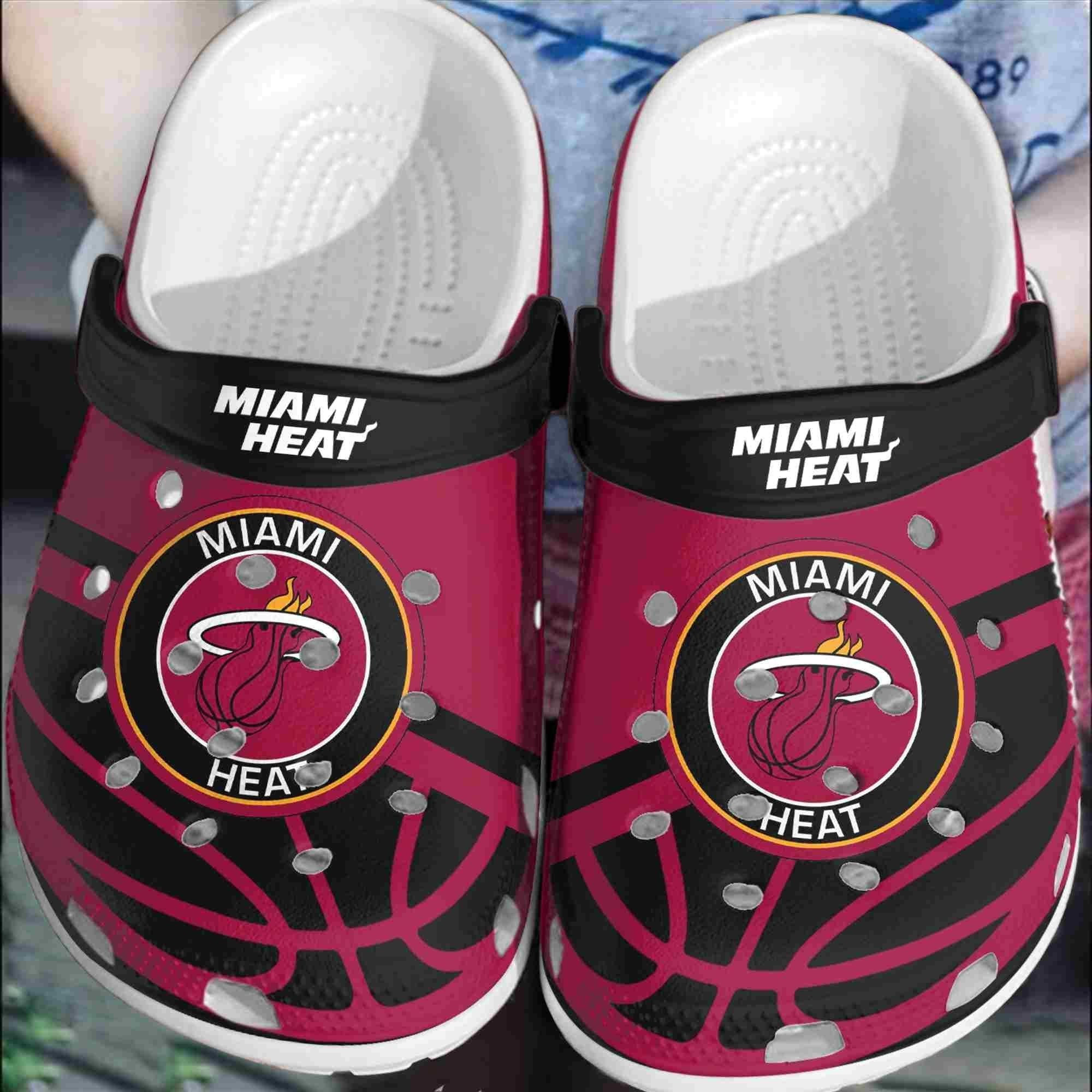 Miami Heat Basketball Club Crocband Clogs Comfortable Shoes For Men Women