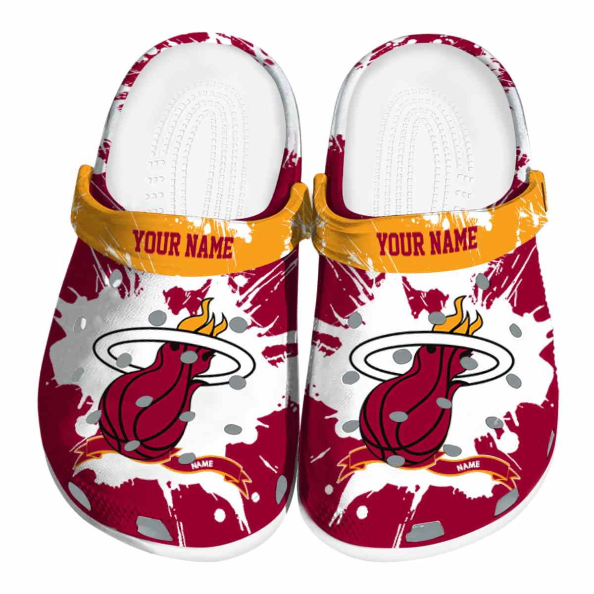 Miami Heat NBA Sport Crocs Crocband Clogs Shoes Comfortable For Men Women and Kids