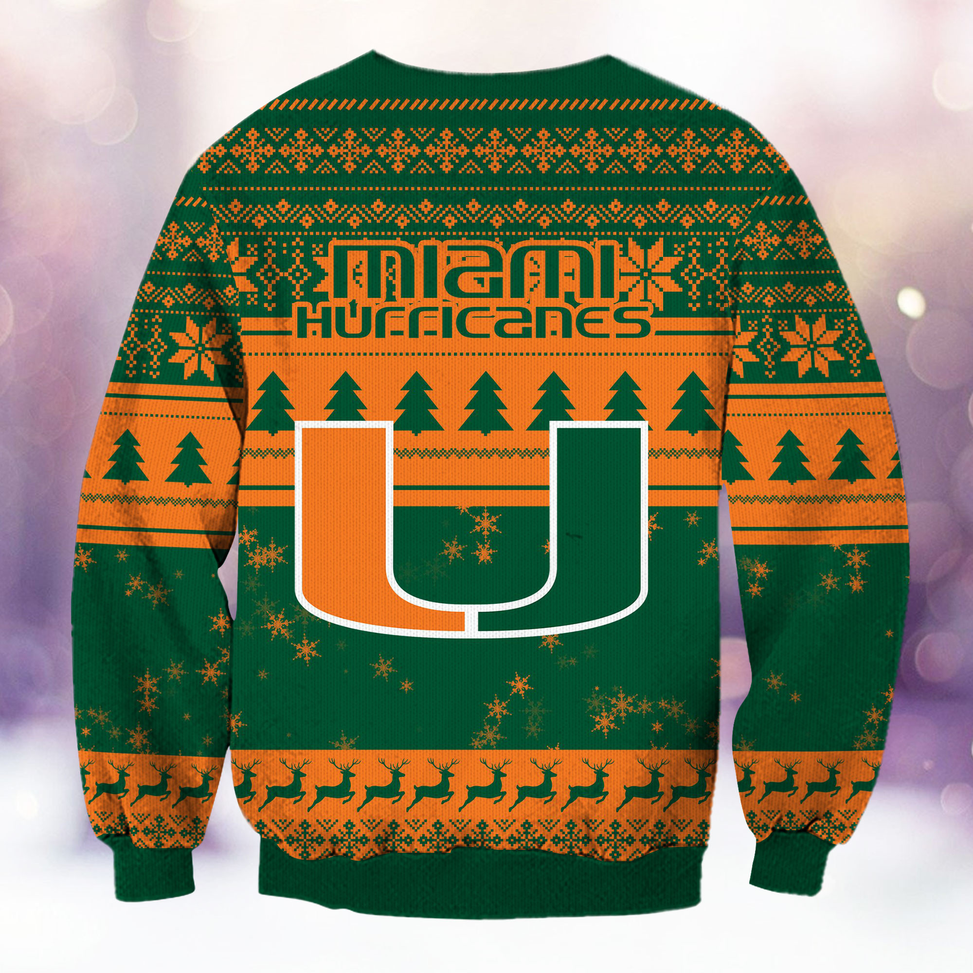 Miami Hurricanes Grinch Ugly Christmas Sweater Adult 3D Funny Matching for family - Image 3