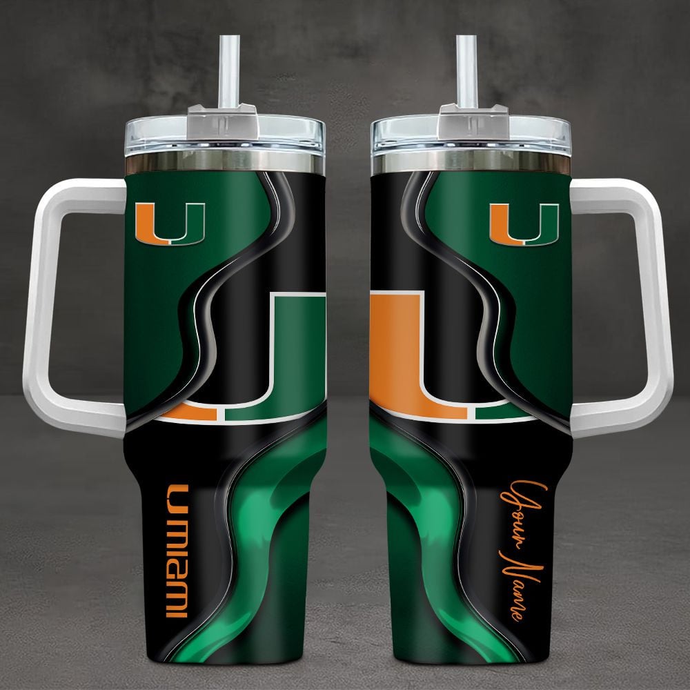 Miami Hurricanes NCAA Custom Stanley Cup 40 oz 30 oz Tumbler With HandleTVC2301106
