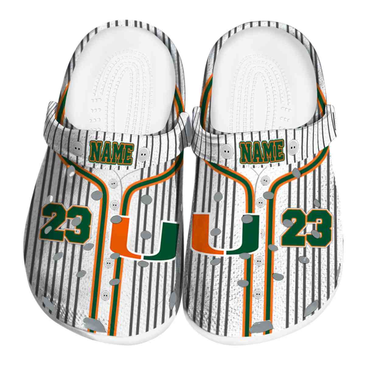 Miami Hurricanes NCAA Sport Crocs Crocband Clogs Shoes Comfortable For Men Women and Kids