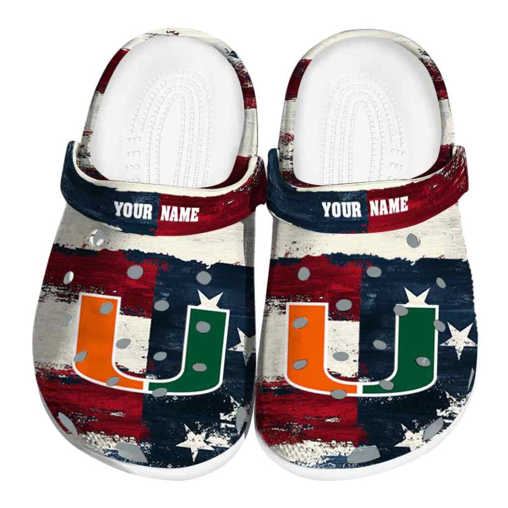 Miami Hurricanes Patriotic Stripes ClogTVC1801962
