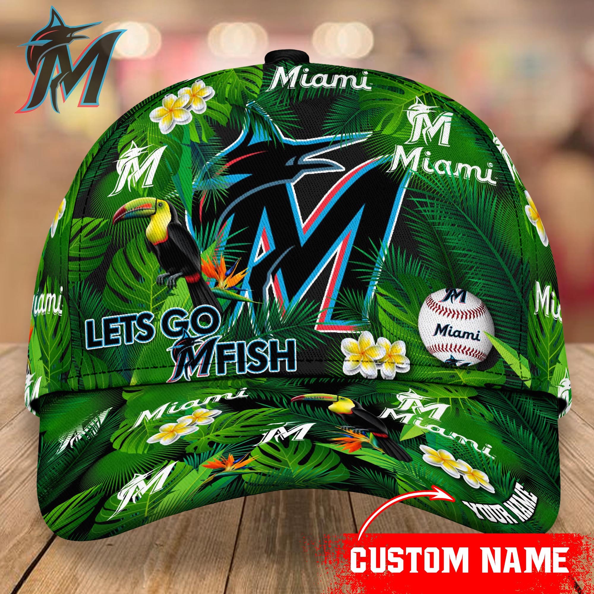 Miami Marlins Custom Name Classic, Baseball Caps Trucker Hats Custom Hats Gifts For Men & Women