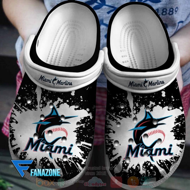 Miami Marlins MLB Sport Crocs Clogs Crocband Shoes Comfortable For Men Women and Kids