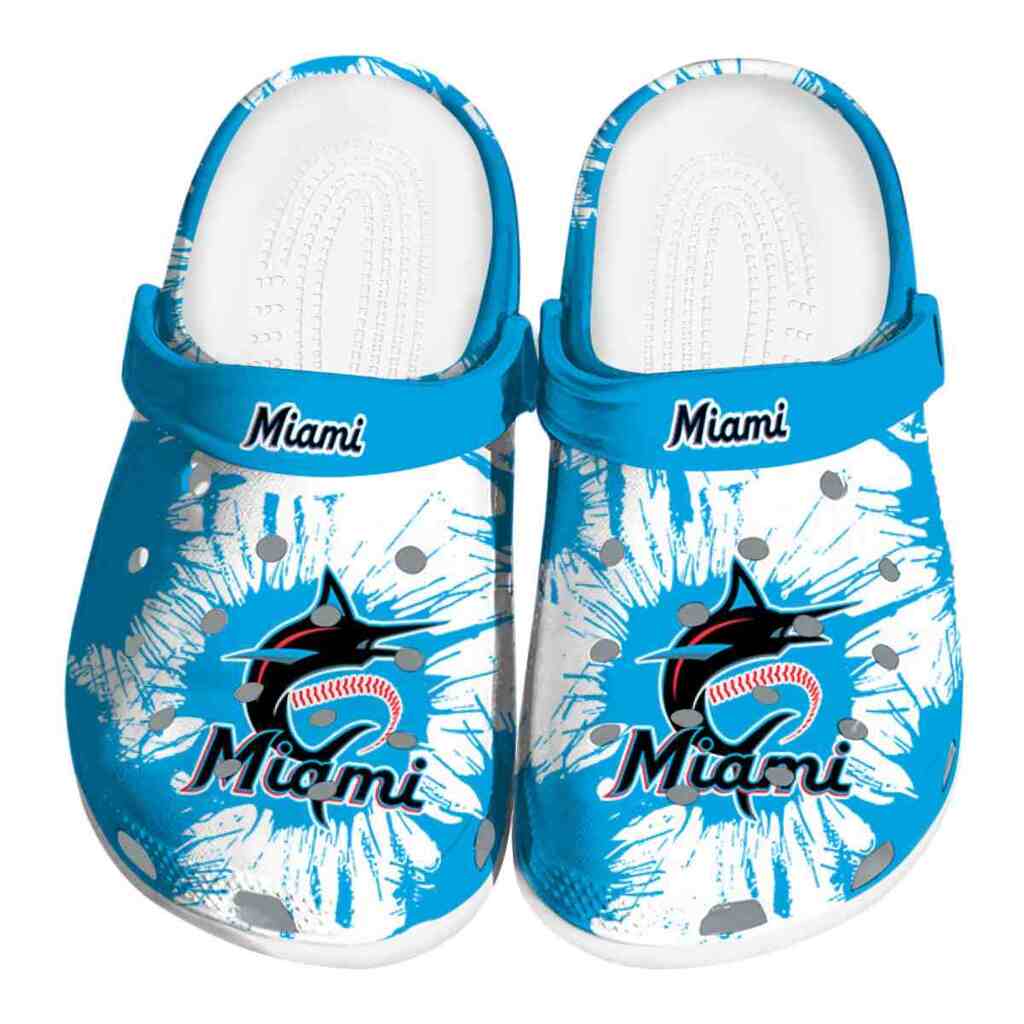 Miami Marlins Splatter Graphics ClogTVC1801155