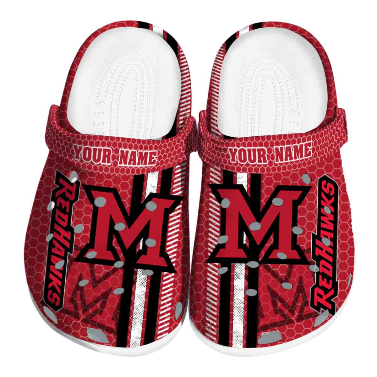 Miami RedHawks NCAA Sport Crocs Crocband Clogs Shoes Comfortable For Men Women and Kids