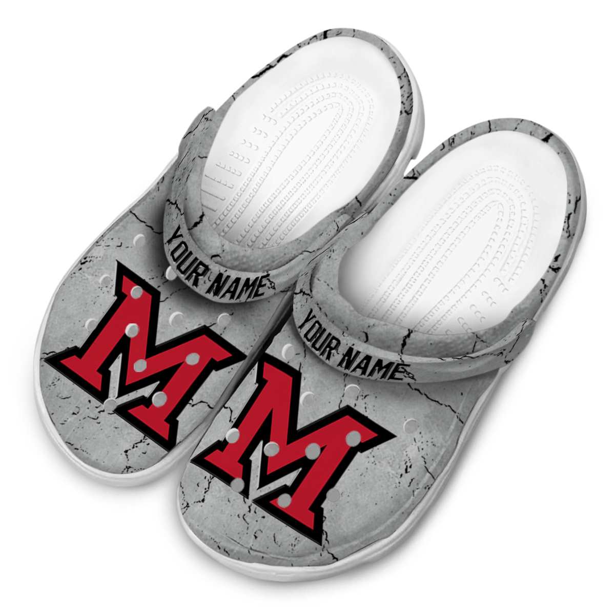 Miami RedHawks NCAA Sport Crocs Crocband Clogs Shoes Comfortable For Men Women and Kids - Image 3