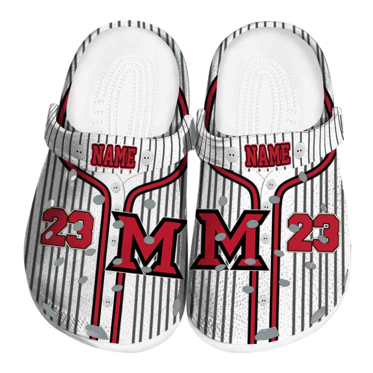 Miami RedHawks NCAA Sport Crocs Crocband Clogs Shoes Comfortable For Men Women and Kids