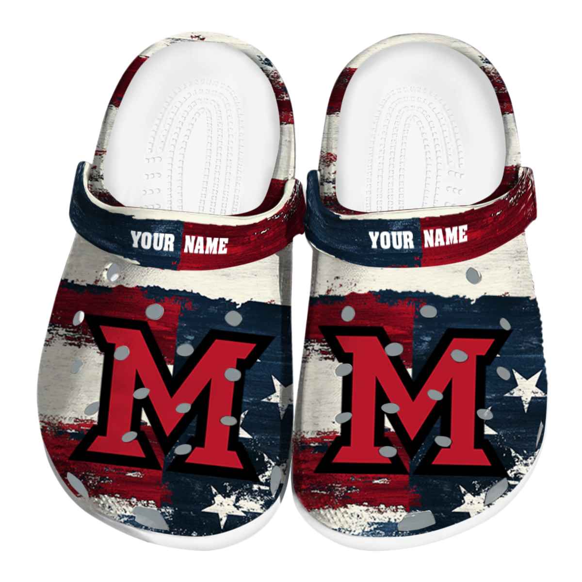 Miami RedHawks NCAA Sport Crocs Crocband Clogs Shoes Comfortable For Men Women and Kids