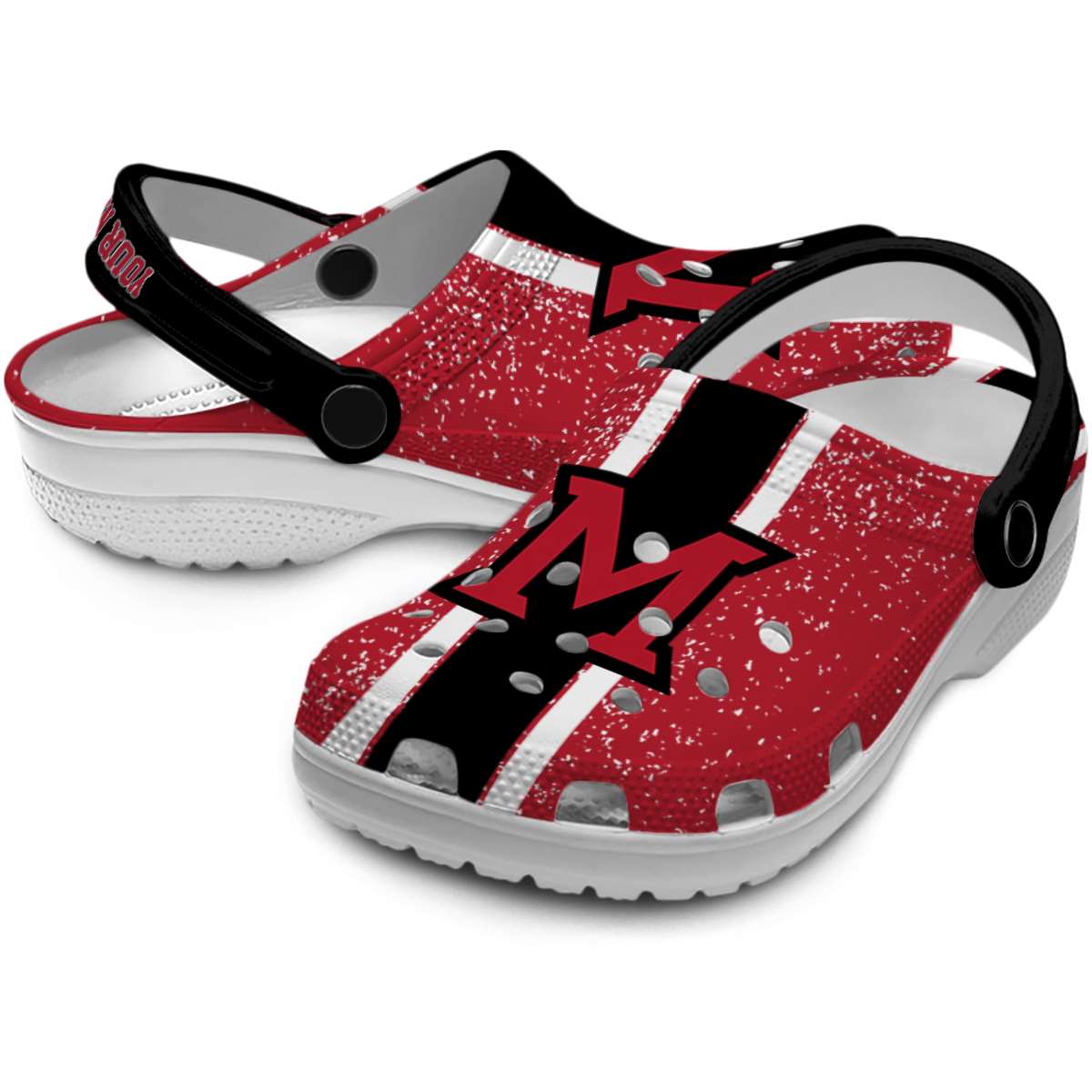 Miami RedHawks NCAA Sport Crocs Crocband Clogs Shoes Comfortable For Men Women and Kids - Image 3