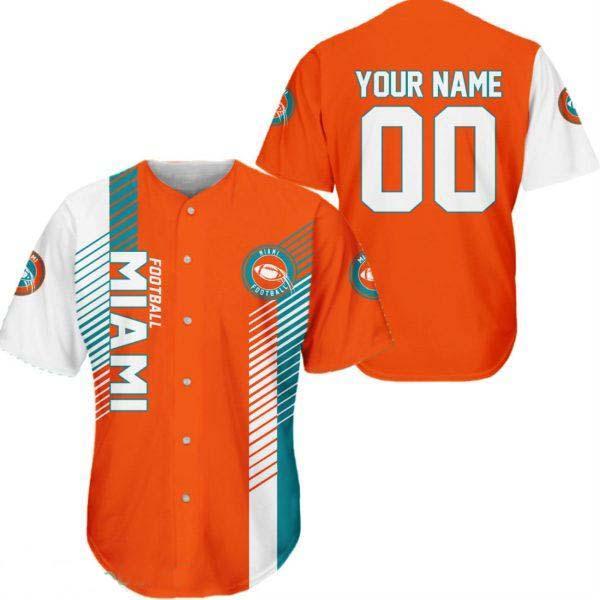 Miami Team Baseball Lover Gift Personalized Number Baseball Jersey Shirt