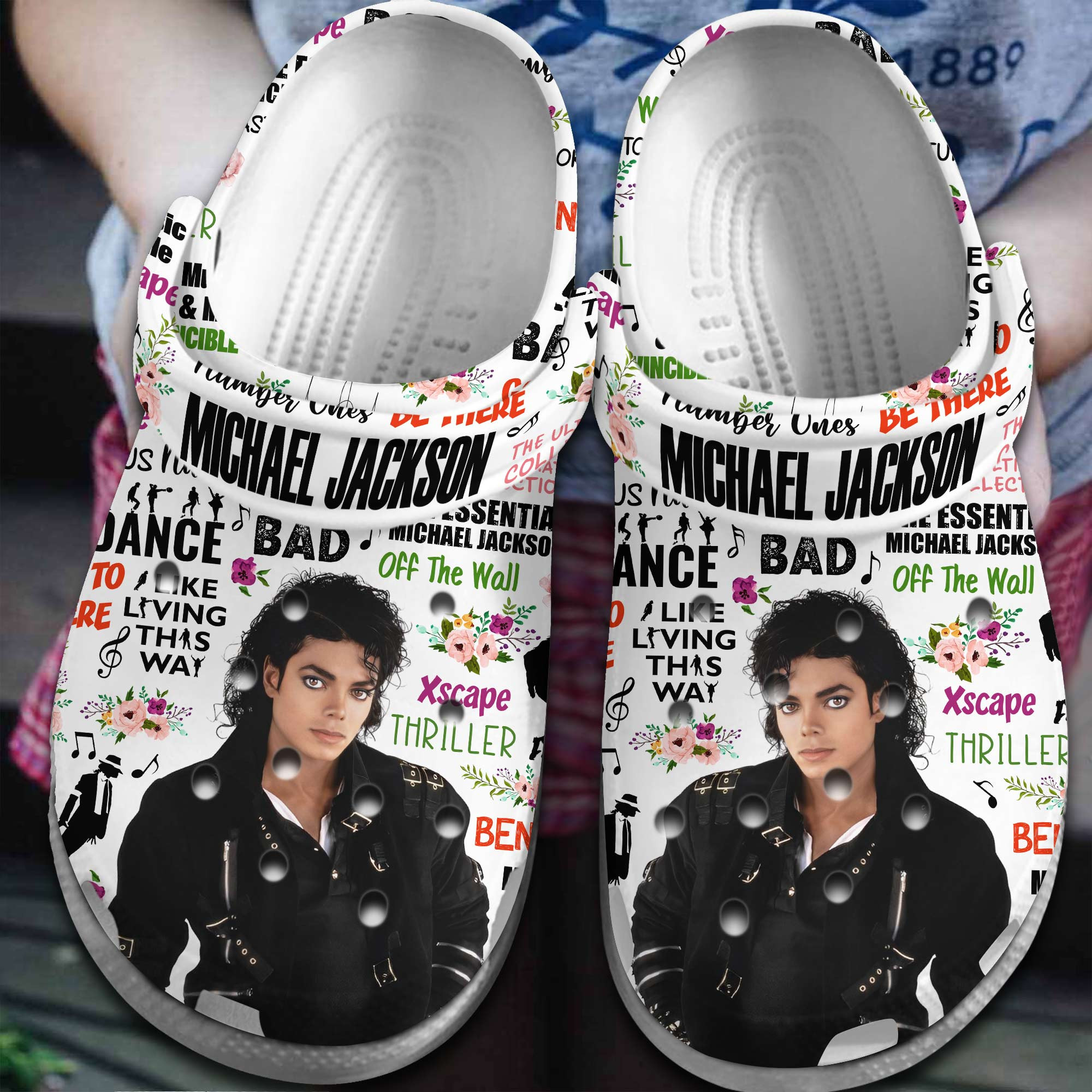 Michael Jackson Music Crocs Crocband Clogs Shoes Comfortable For Men Women and Kids