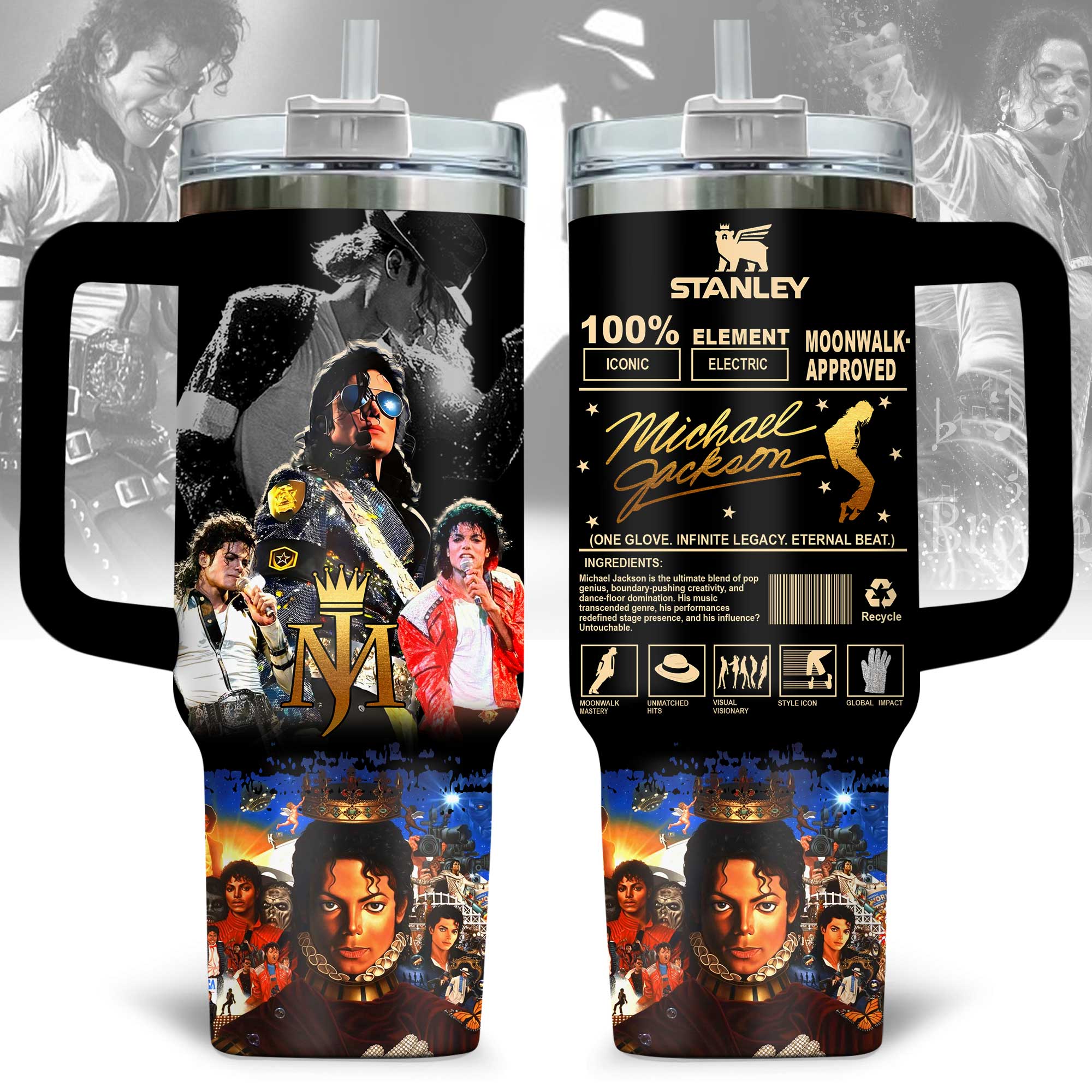 Michael Jackson Music Custom Stanley Cup 40 oz 30 oz Tumbler With HandleTVC2301175