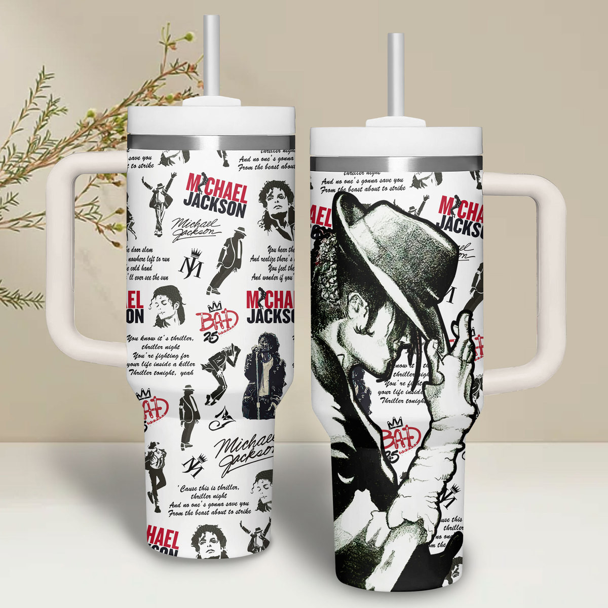 Michael Jackson Music Custom Stanley Cup 40 oz 30 oz Tumbler With HandleTVC2301266