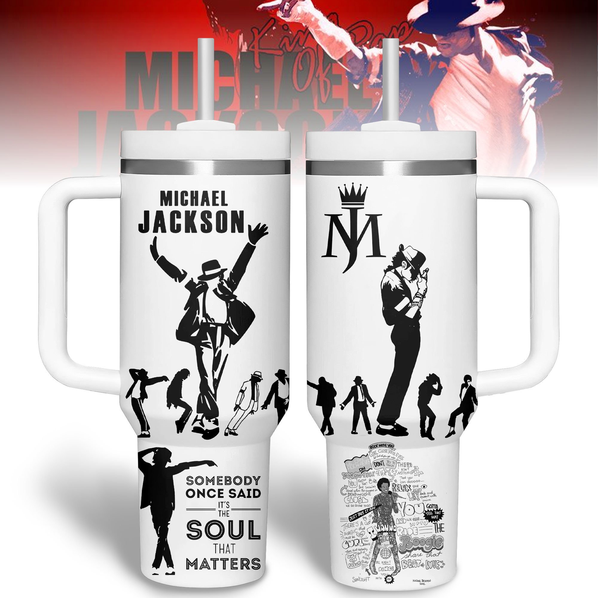 Michael Jackson Music Custom Stanley Cup 40 oz 30 oz Tumbler With HandleTVC2301322