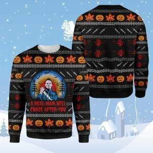 Michael Myers Halloween Horror Ugly Christmas Sweater Adult 3D Funny Matching for family
