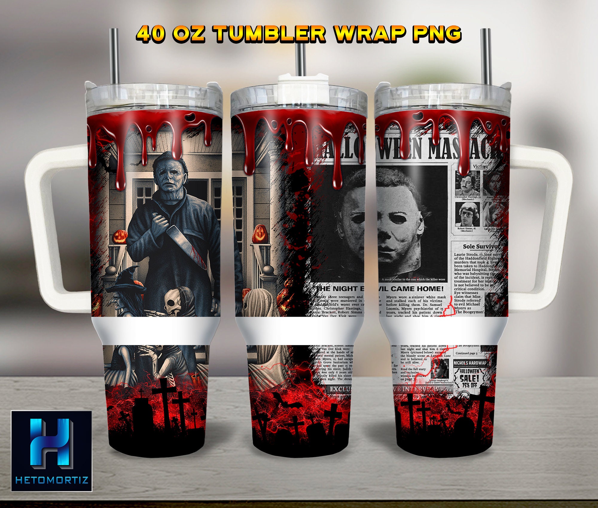 Michael Myers Halloween Movies Custom Stanley Cup 40 oz 30 oz Tumbler With HandleTVC2301969