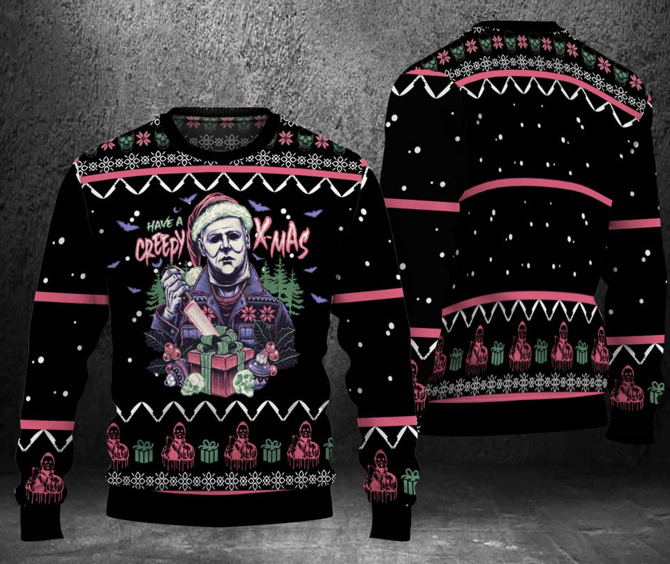 Michael Myers Have A Creepy X-Mas Ugly Sweater 3D
