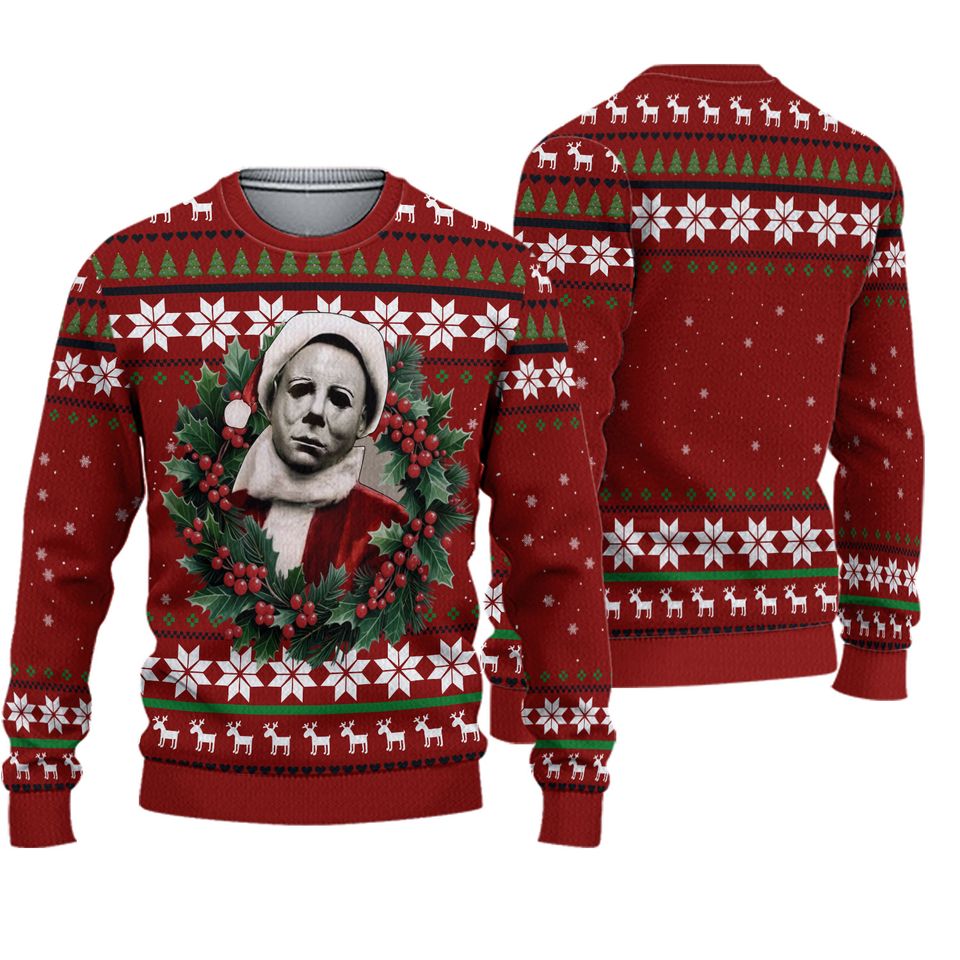 Michael Myers Horror Christmas Ugly Sweater