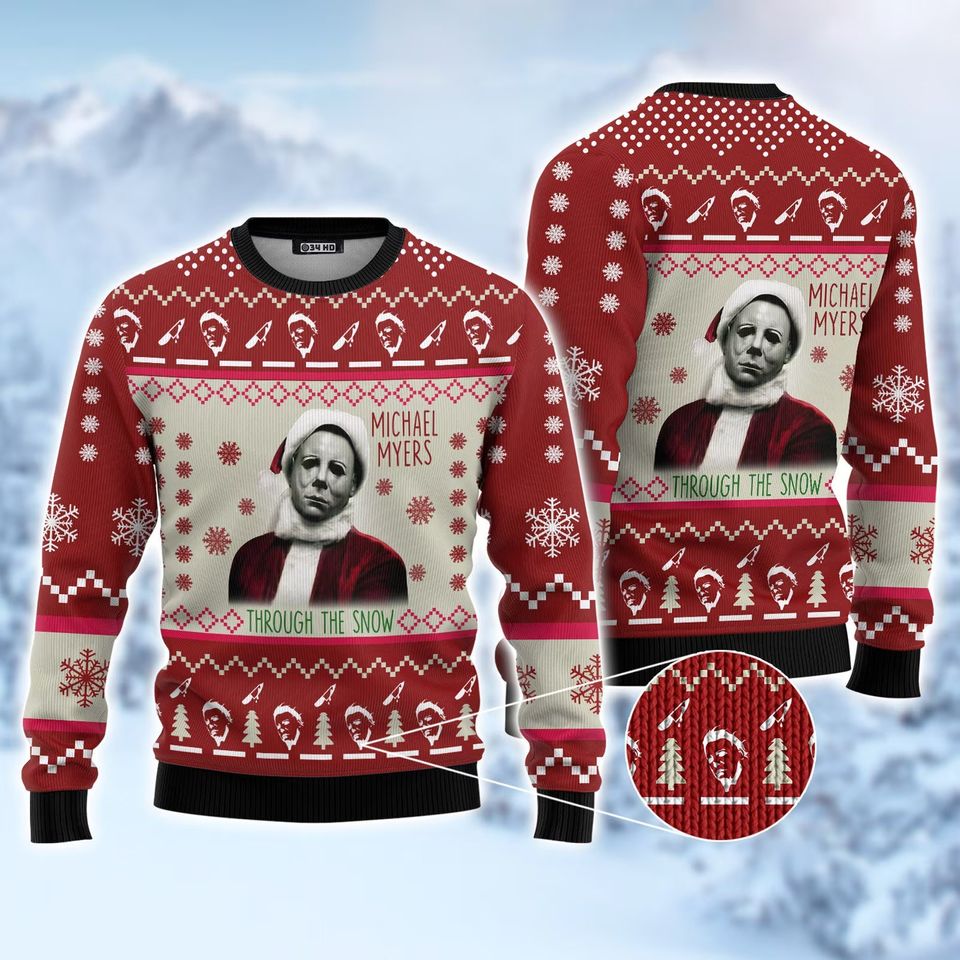 Michael Myers Horror Christmas Ugly Sweater