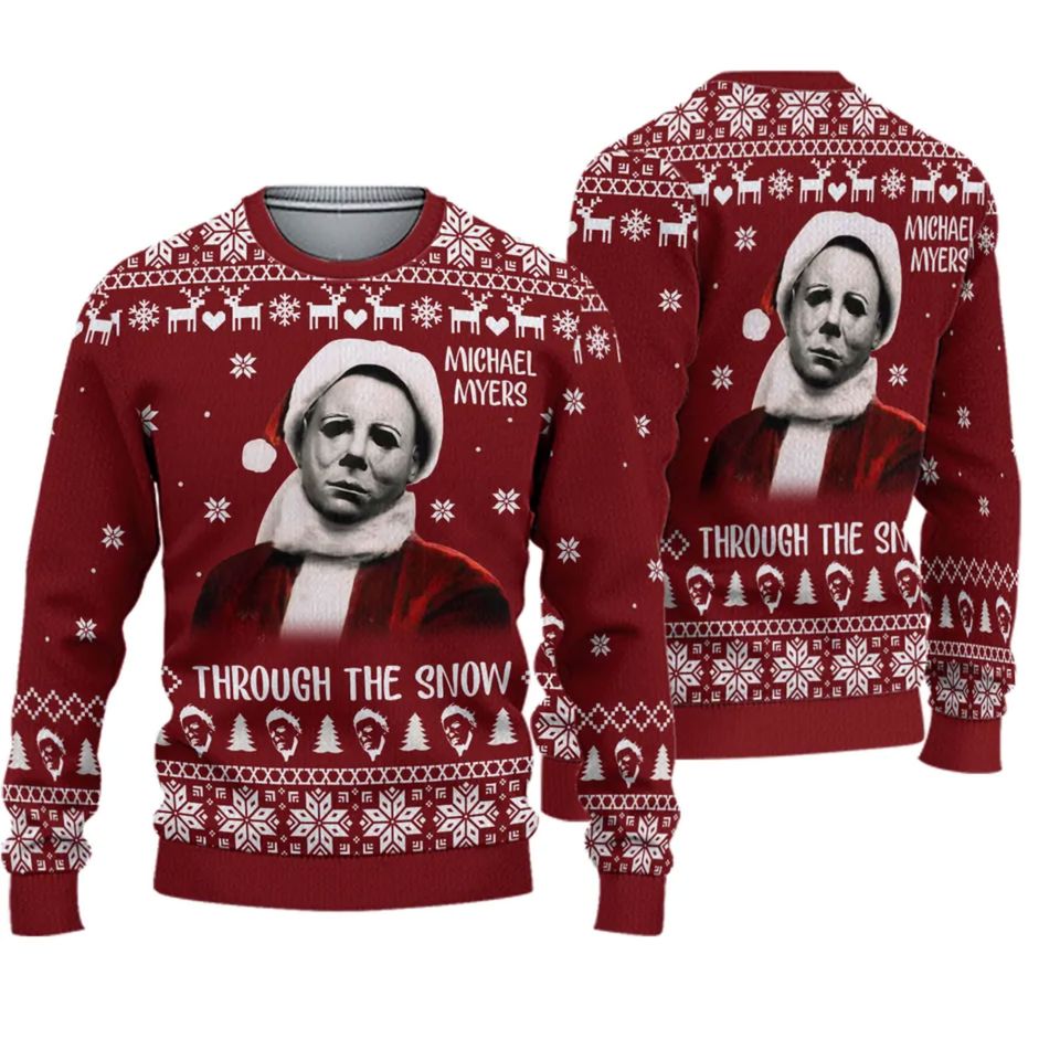 Michael Myers Horror Christmas Ugly Sweater
